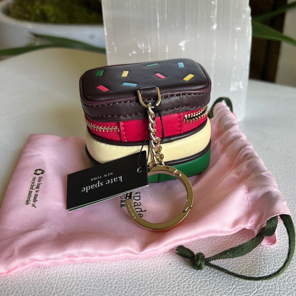 KATE SPADE Dolci 3D Rainbow Cookie Coin Purse New!